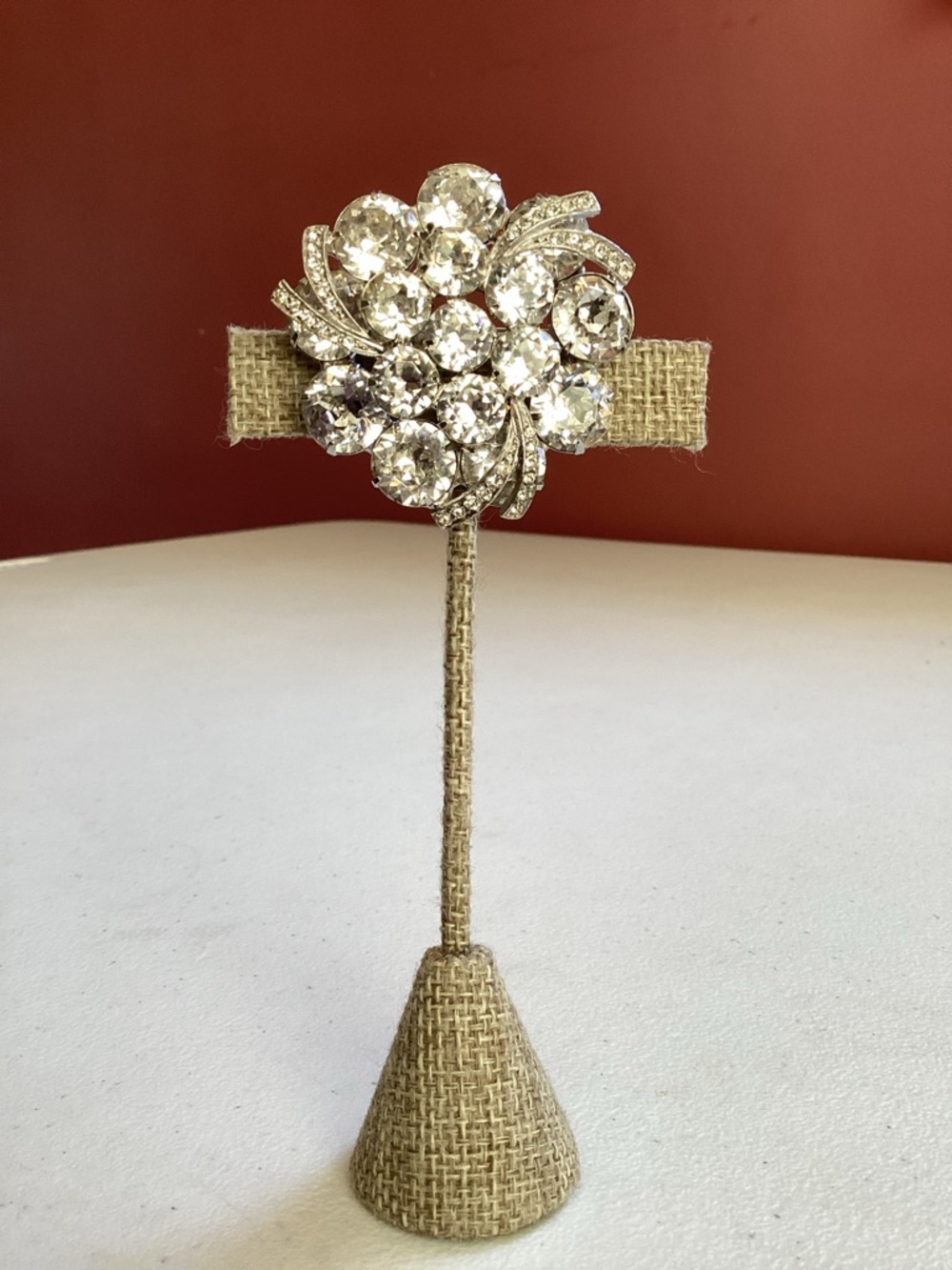 Vintage Signed Weiss Rhinestone Brooch